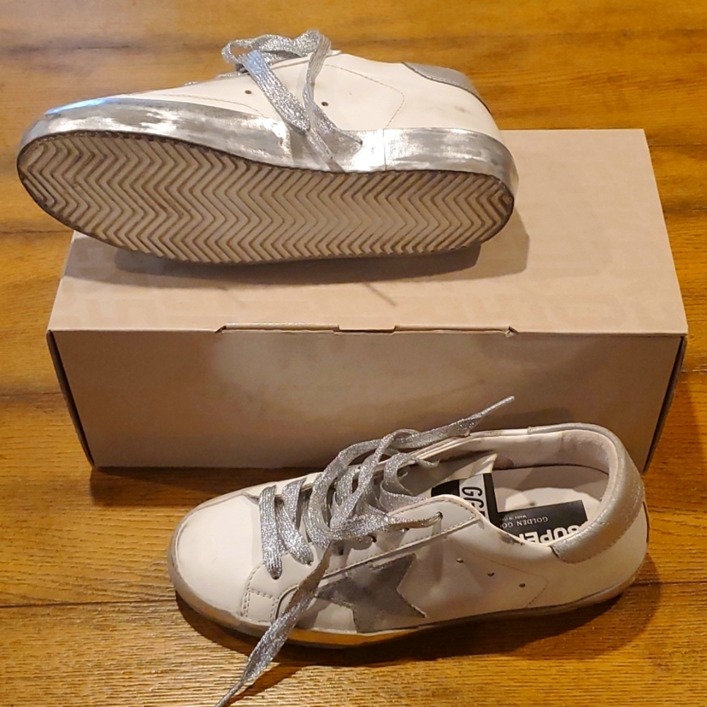 Golden Goose Super-Star white and silver